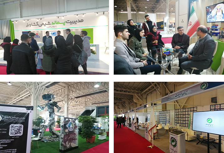 بازدید دبیران کمیته های شورای راهبری سبز و فعالان دانشجویی از نمایشگاه بین المللی مدیریت پسماند و بازیافت 